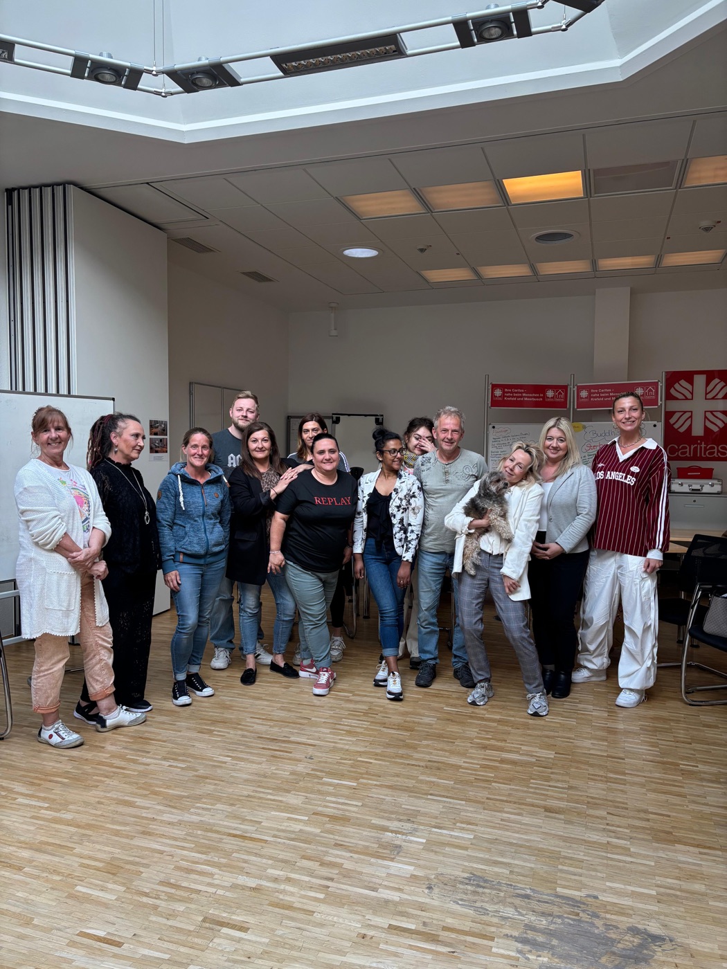 Teilnehmende eines Seminars beim Caritasverband Krefeld und Meerbusch